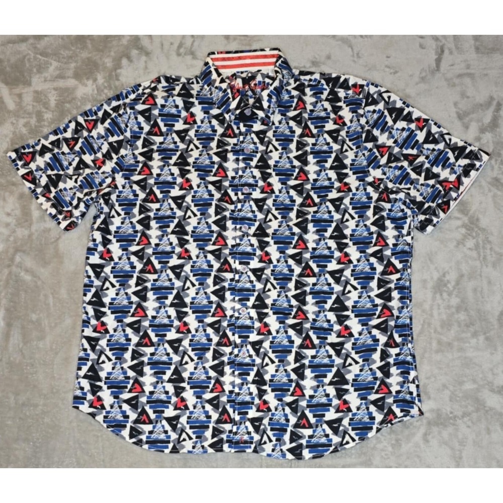 Robert Graham Shirt Men's 2XL Blue Knowledge Wisdom Truth All Over Print Artwear